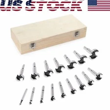 16X 6mm-54mm Forstner Woodworking Drill Bit Set Boring Hole Saw Cutter Wood Tool
