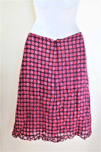 CHANEL PURPLE Silk Pencil Zip Skirt Polka Dots Small M 36 2 3 4 - Picture 12 of 12