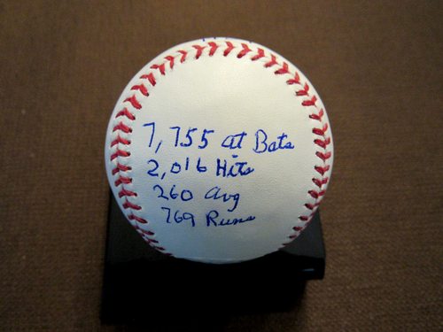 BILL MAZEROSKI PITTSBURGH PIRATES HOF FULL STAT SIGNED AUTO BASEBALL JSA BEAUTY - Picture 3 of 4
