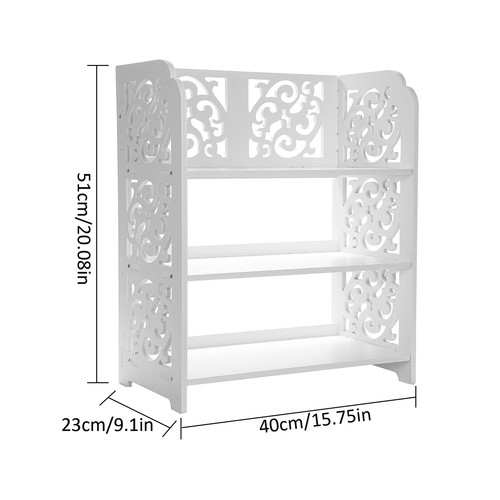 3 Tiers Shoe Rack Stand Storage Organiser Unit Shelf Home Holder white Shelves - Picture 11 of 12