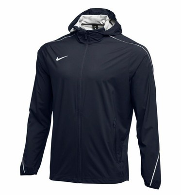 Nike Team Woven Rain Hooded Jacket Navy AJ3654-419 Men's NWT | eBay