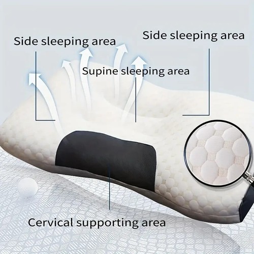 2 (PAIR) Cervical Orthopedic Neck Pillow Help Sleep Protect The Neck Massage - Picture 3 of 5
