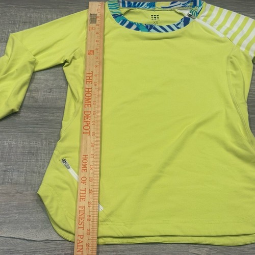 Title Nine Long Sleeve Rash Guard Swim Top Lime Green Womens Sz S Athleisure - Picture 9 of 13