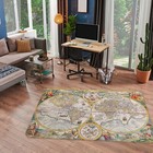 3D Vintage World Map ZHUA2244 Game Non Slip Rug Mat Photo Carpet Amy
