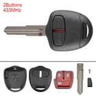 2 Buttons Remote Key Fob 433MHz ID46 For Mitsubishi L200 Shogun Pajero Montero