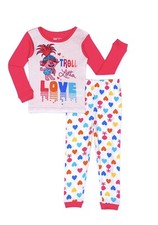 Trolls Poppy Girls 2 Piece Pajamas PJ  s Sleepwear NWT Size 3T Snug Fit Cotton