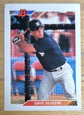 1992 Bowman Dave Silvestri Baseball Rookie Card (RC) #87 Yankees Fair O/C. rookie card picture