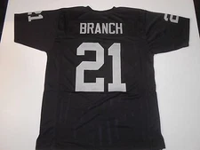UNSIGNED CUSTOM Sewn Stitched Cliff Branch Black Jersey - M, L, XL, 2XL, 3XL