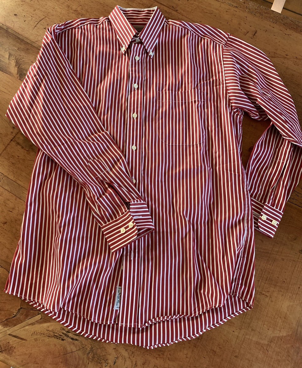 Burberry London Shirt Adult Medium Red Stripe Long Sleeve Burberry London Shirt Adult Medium Red Stripe Long Sleeve