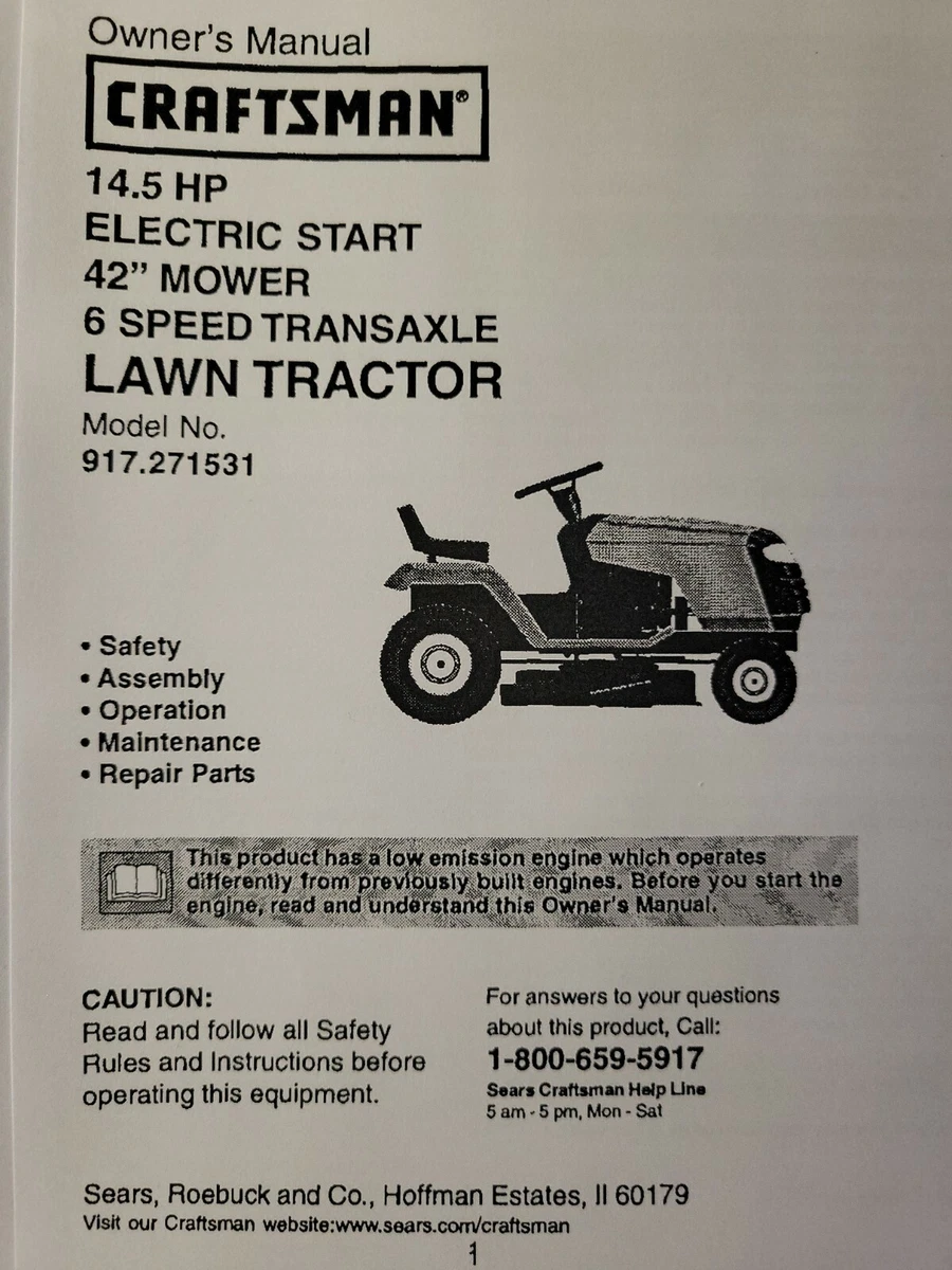 Craftsman 14.5 hp lawn on sale tractor parts