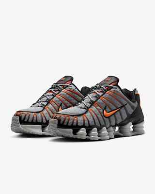 Nike AV3595-011 Shox TL Light Smoke Grey/Black/Bright Mandarin