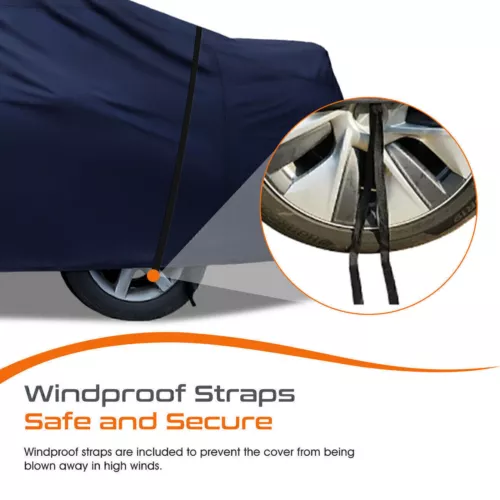 Full Car Cover Waterproof All Weather Protection Anti-UV Rain Snow Anti Scratch - Picture 8 of 11