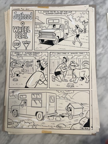 Archie Comics Original Art - Jughead’s Jokes #29 1967 Near Full Issue - 28 Pages - Picture 4 of 24
