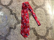 Jerry Garcia Butterfly Study II Collection 37 Red 100% Silk Tie 