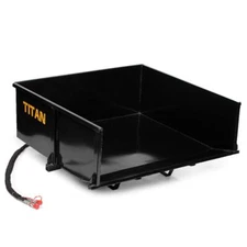 Titan Attachments 30 Cu. FT Quick Hitch Compatible Hydraulic Dump Box, Cat 1