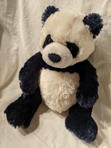 Gund Zi-Bo Panda Bear Stuffed Animal 12'' Plush Black and cream Sitting SOFT