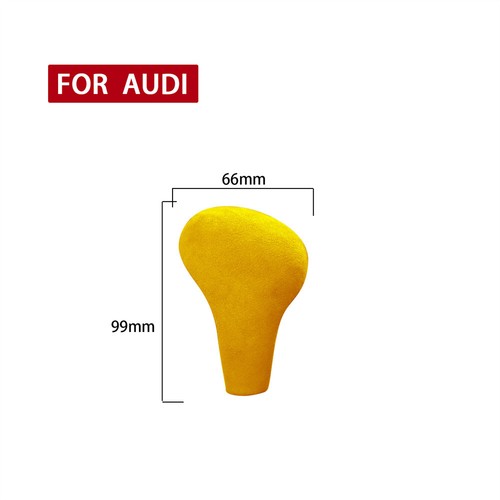 For Audi A4 A5 A6 Q5 Q7 Console Gear Shift Knob Cover Accessories Suede Yellow×1 - Picture 2 of 11