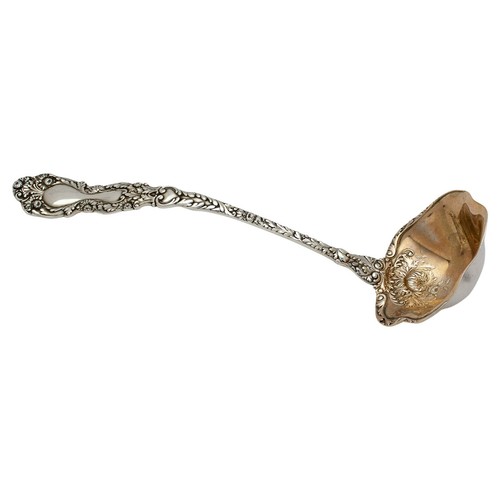 Gorham Sterlingsilber Punze Schöpfkelle Imperial Chrysantheme 1894 Goldwäsche 10,75 Zoll - Bild 2 von 9