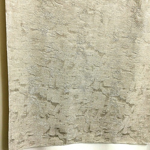 Designer Fabric Sample Swatch Soft Velvety Beige Taupe Tan Modern Abstract 27x35 - Picture 7 of 8