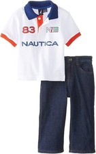 Nautica Boys' 2 Piece Polo Pant Set