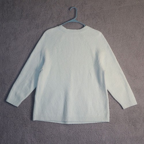J Jill Pure Jill Sweater Large Green Fuzzy Kangaroo Pocket Long Sleeve Pullover - Picture 7 of 8