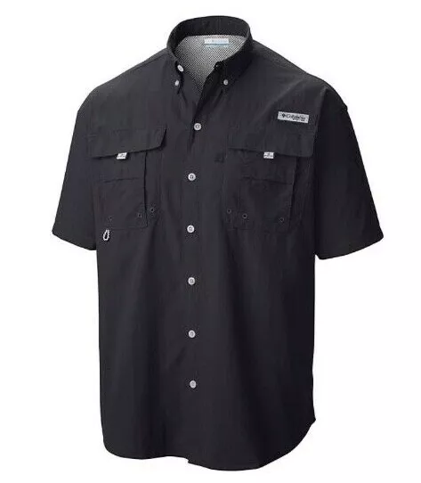 New Mens Columbia PFG Bahama II Omni-Shade Vented Short Sleeve Fishing Shirt