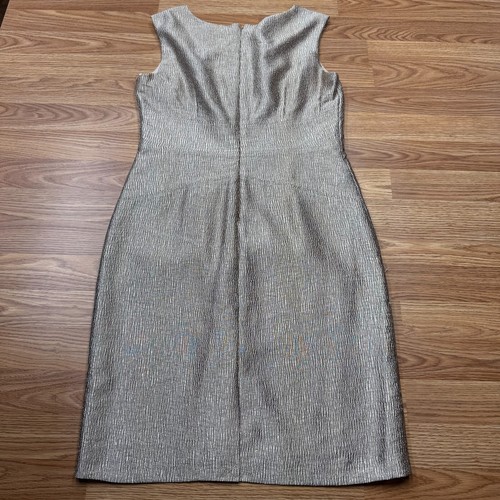 Ellen Tracy Pencil Sleeveless Dress Gold Sz 8 NWT - Picture 7 of 8