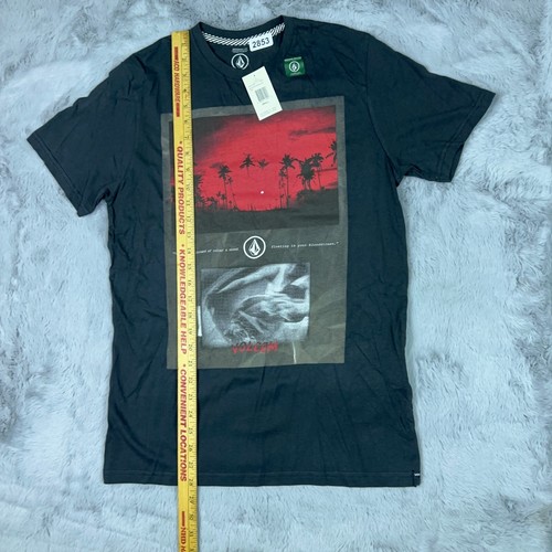 Volcom Shirt Men Extra Small Black Modern Fit Skate Graphic Tee Short Sleeve - Picture 5 of 5
