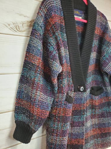 Leroy Strickjacke gestreift klobig Qualität Strickjacke Oma Pullover Vintage 70er - Bild 5 von 21