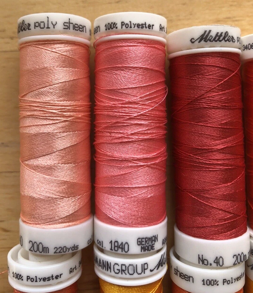 Lot of METTLER POLY SHEEN Machine Embroidery Thread Small Spools 13 Colors - Image 2 of 4
