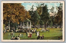 Band Stand City Park Hagerstown Maryland Postcard