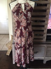 Ladies Ann Taylor Loft Polyester Sleeveless Dress Size 4 Ties Around Neck CB-A39