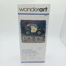 Wonderart Sealed Latch Hook Kit-POLICE CAR- 426220-12x12"
