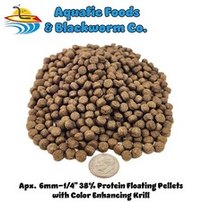 40-lbs 6mm 38 Protein Floating Pellets w/Color Enhancing Krill, Koi, Pond Fish