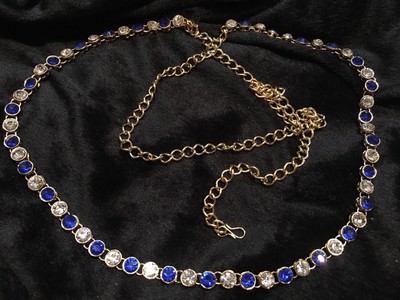 A21 Hip Chain Bollywood Belly Dance Waist Belt Indian White LCD Kamar Bandh