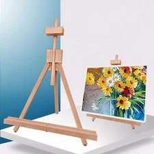Painting Easel, Folding Wooden Tabletop Easel Stand Holds Highest to 22" Canv...