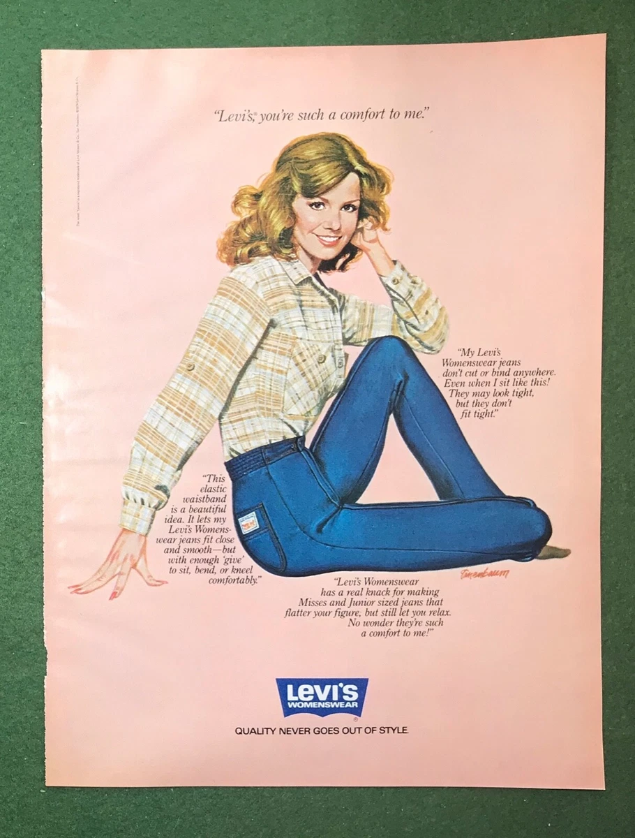 vintage 1970s magazine ad LEVIS Womenswear Jeans denim pants