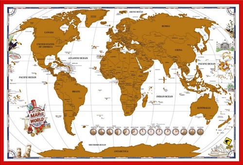 Rubbelkarte Landkarte Map 36” English Version Grösse 91,5x61 Neue Edition 2017 - Bild 10 von 23