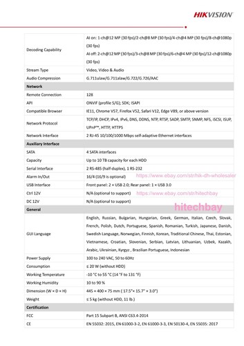 DS-7732NXI-K4 32-ch 4K AcuSense NVR 32 Channel Network Recorder No-PoE ORIGINAL - Picture 8 of 10