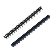 0.8mm Pitch 2 50P PCB SMT SMD Vertical Patch Double Row Pin Female Gold Plated