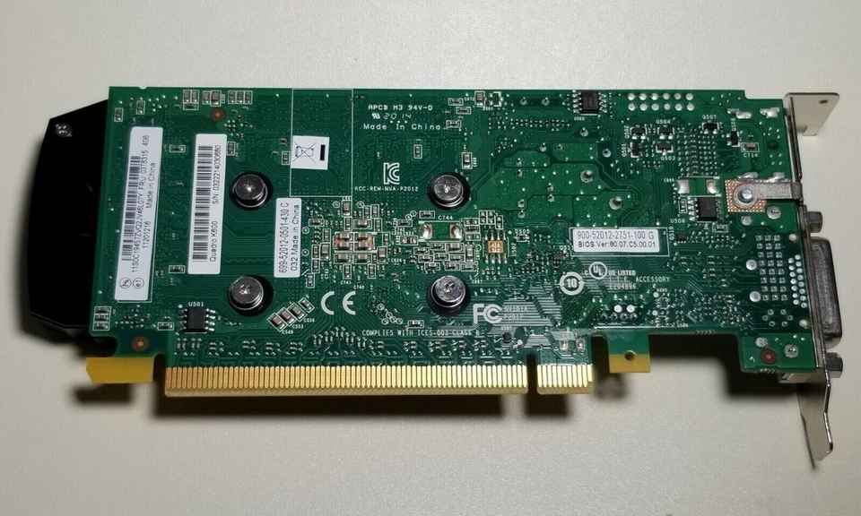 NVIDIA Quadro 600 K600 - 1GB DDR3 SDRAM PCI Express x16 Graphics - Image 4 of 4
