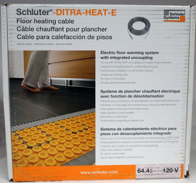 Schluter Ditra Heat E K 64 4 Square Feet Floor Heating Cables 120v