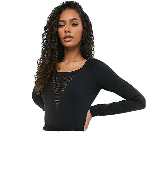 nike long sleeve mesh bodysuit