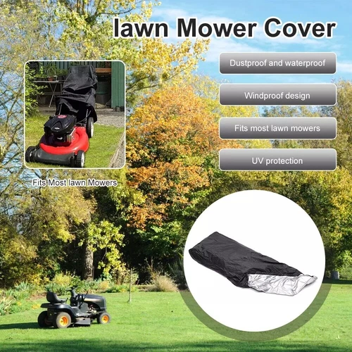 Heavy Duty Push Lawn Mower Cover Oxford Waterproof UV Protector Universal Fit - Picture 4 of 16