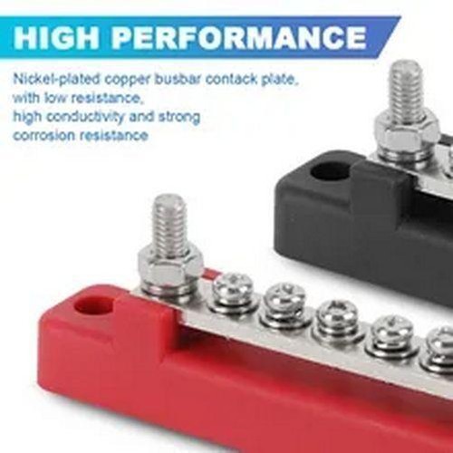 Power Distribution Block Nylon Base 12V 150A Electrical 1/4-In Terminal Bus Bar - Picture 2 of 15
