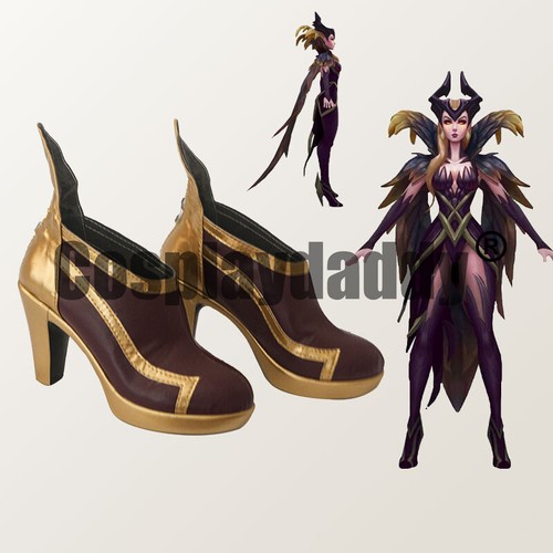LOL The Deceiver Matron of the Black Rose Coven LeBlanc Cosplay Shoes Boots S008 - Picture 1 of 4