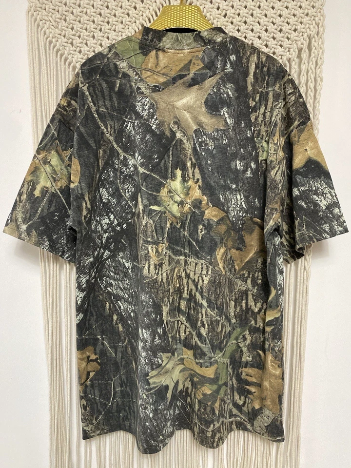 New Mossy Oak Camo T Shirt Large Short Sleeve Casual Camouflage Hunting Coleman - Image 2 of 4