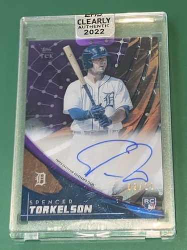 2022 Clearly Authentic Topps Tek Purple /10 Spencer Torkelson Rookie Auto RC