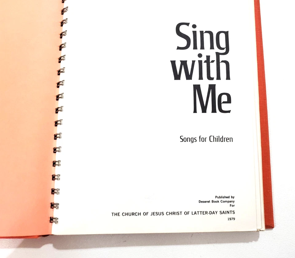 Sing With Me Songs For Children Mormón SUD Piano Música Primaria 1979 Espiral HC Foto 2 de 3