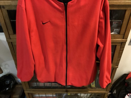 Chicago Blackhawks Reversible NIKE Red Fleece/Black Piping Full Zip Jacket SZ L - Picture 19 of 22